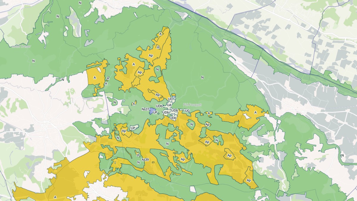 Aperçu cartographique de Rognes, centré sur la commune