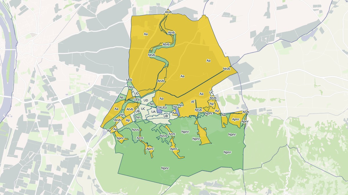 Aperçu cartographique de Saint-Étienne-du-Grès, centré sur la commune