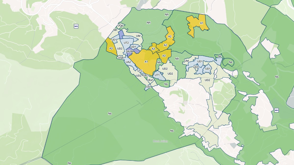 Aperçu cartographique de Saint-Savournin, centré sur la commune