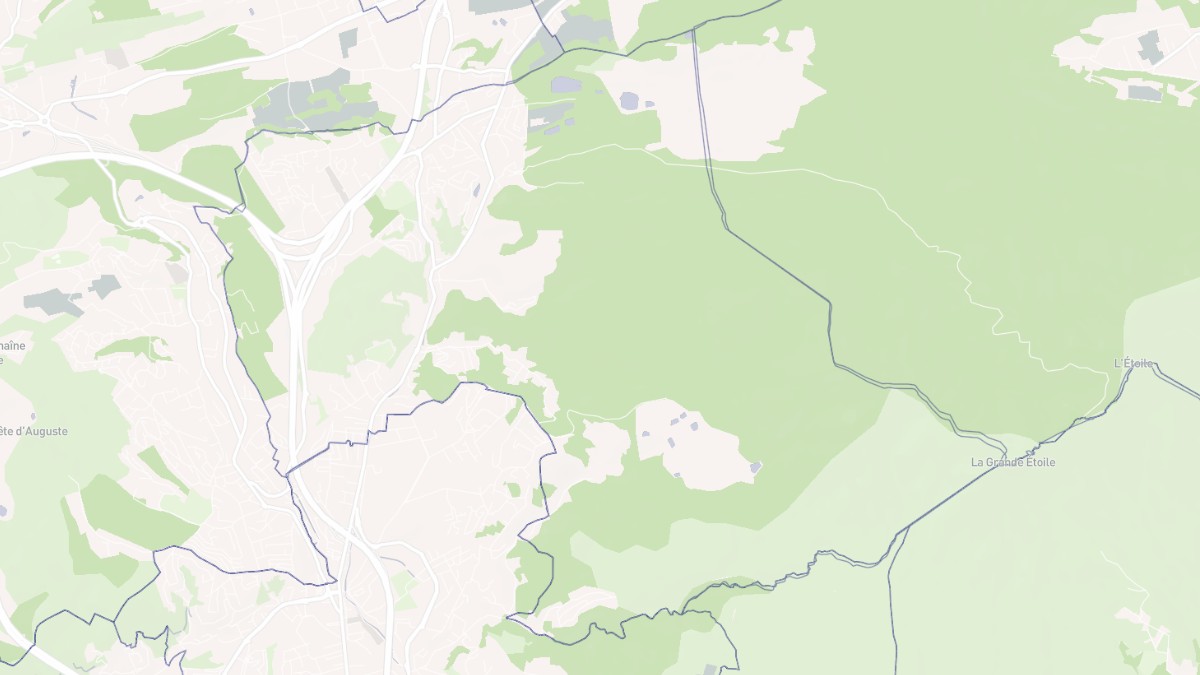 Aperçu cartographique de Septèmes-les-Vallons, centré sur la commune