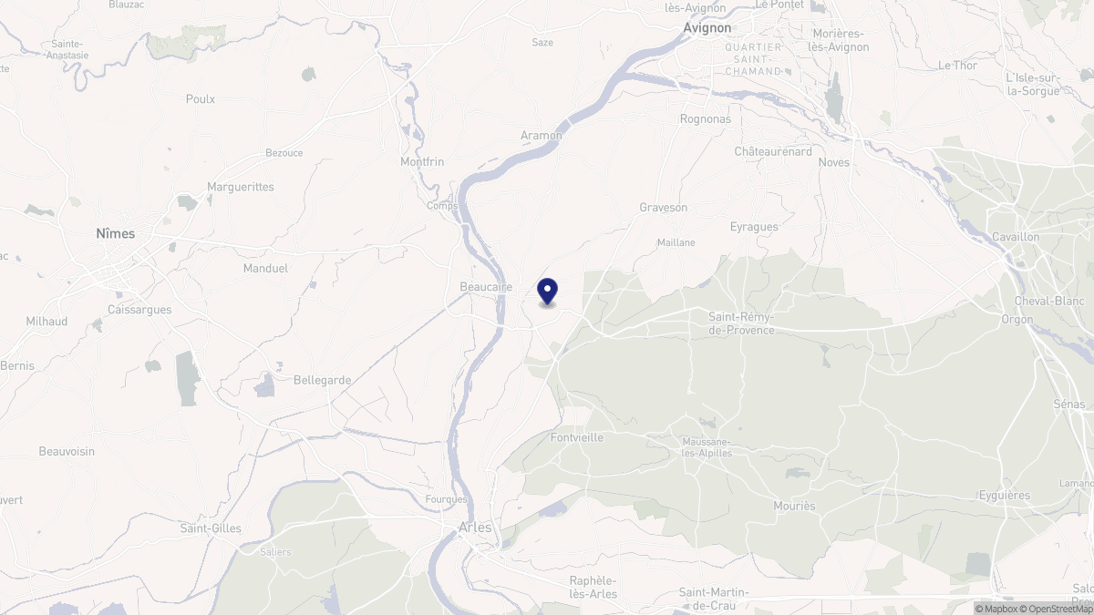 Aperçu cartographique de Tarascon, centré sur la commune