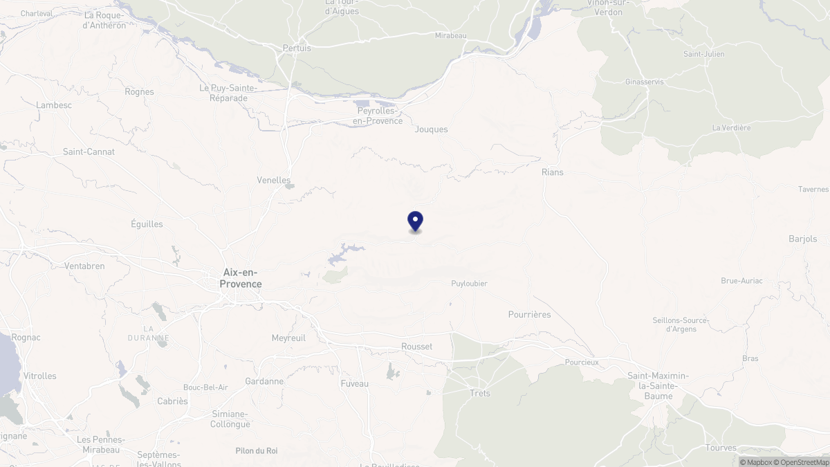 Aperçu cartographique de Vauvenargues, centré sur la commune