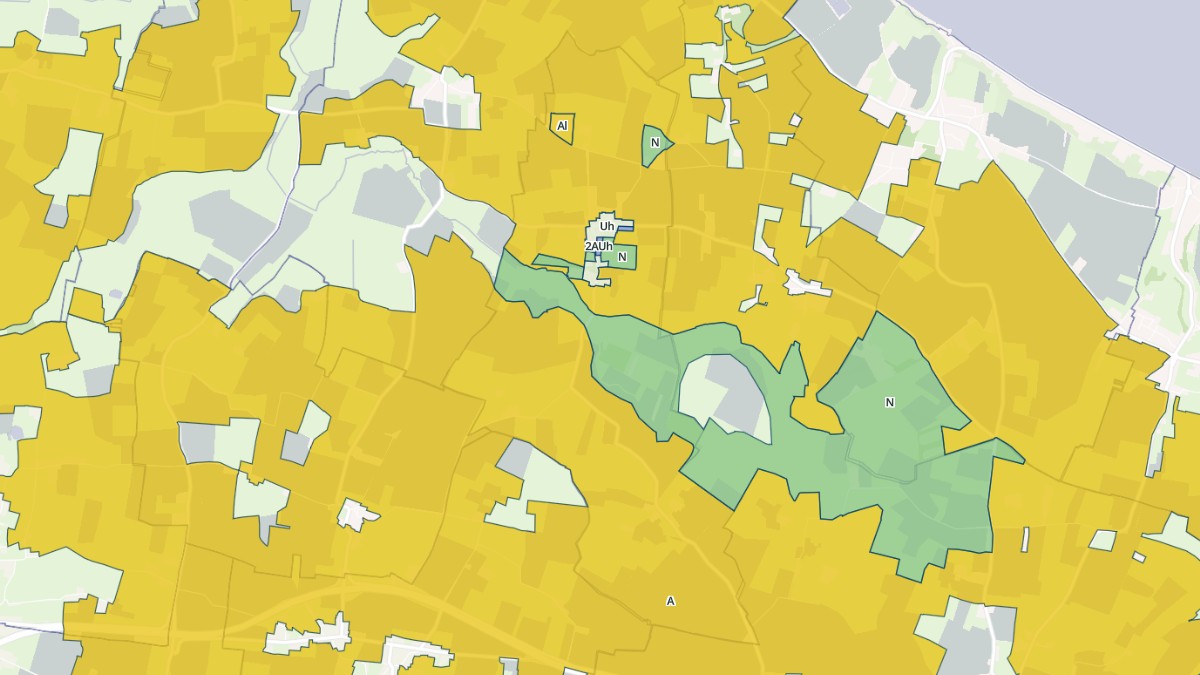 Aperçu cartographique de Asnières-en-Bessin, centré sur la commune