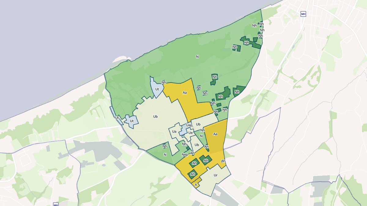 Aperçu cartographique de Auberville, centré sur la commune