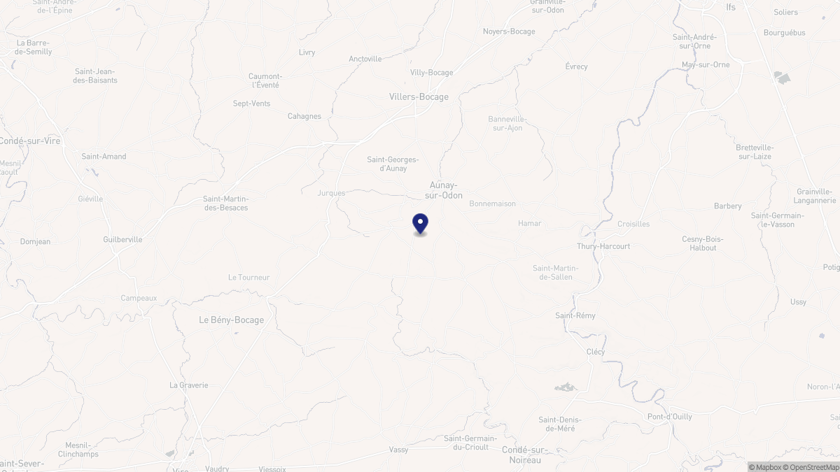 Aperçu cartographique de Les Monts d'Aunay, centré sur la commune