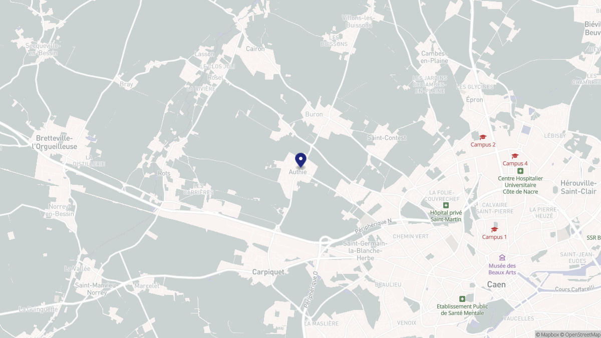 Aperçu cartographique de Authie, centré sur la commune