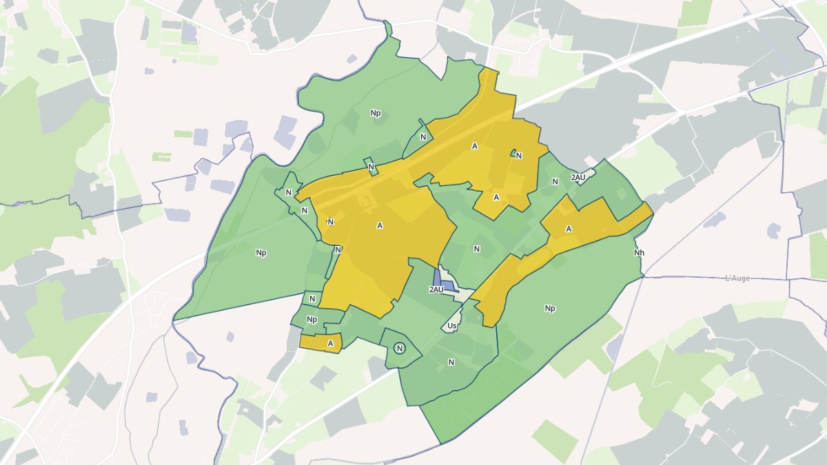 Aperçu cartographique de Basseneville, centré sur la commune