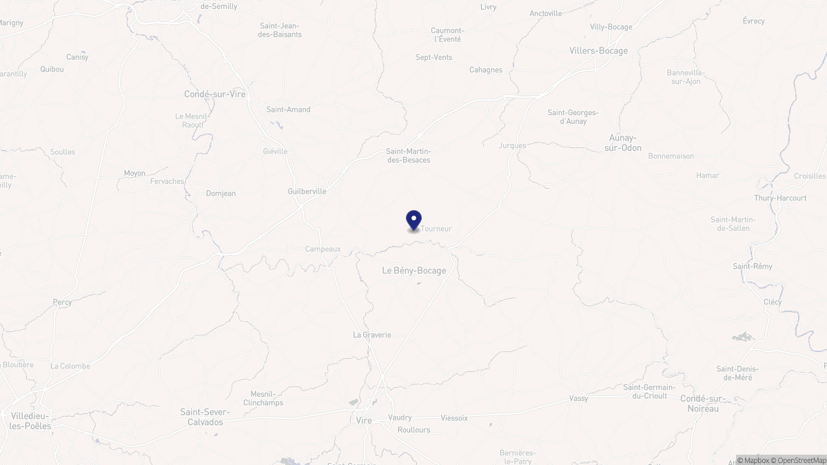Aperçu cartographique de Souleuvre en Bocage, centré sur la commune