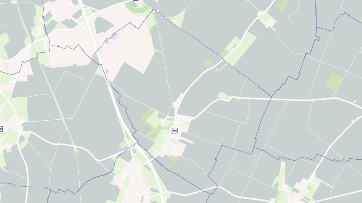 Aperçu cartographique de Bretteville-le-Rabet, centré sur la commune