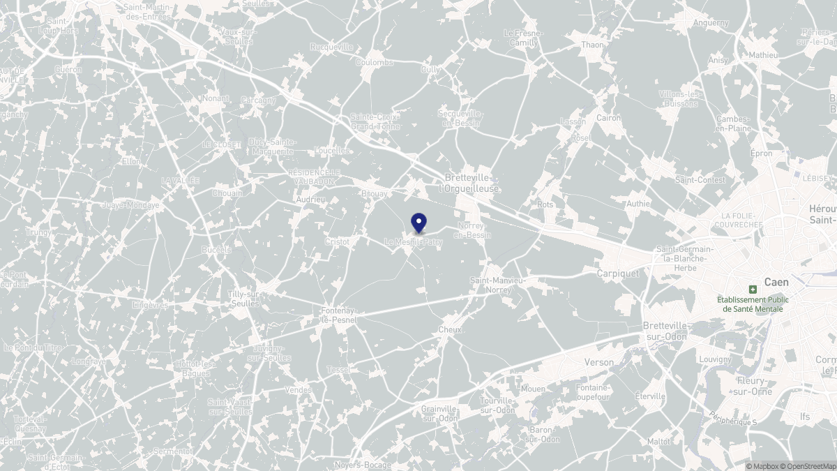 Aperçu cartographique de Thue et Mue, centré sur la commune