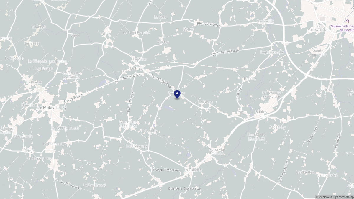 Aperçu cartographique de Campigny, centré sur la commune