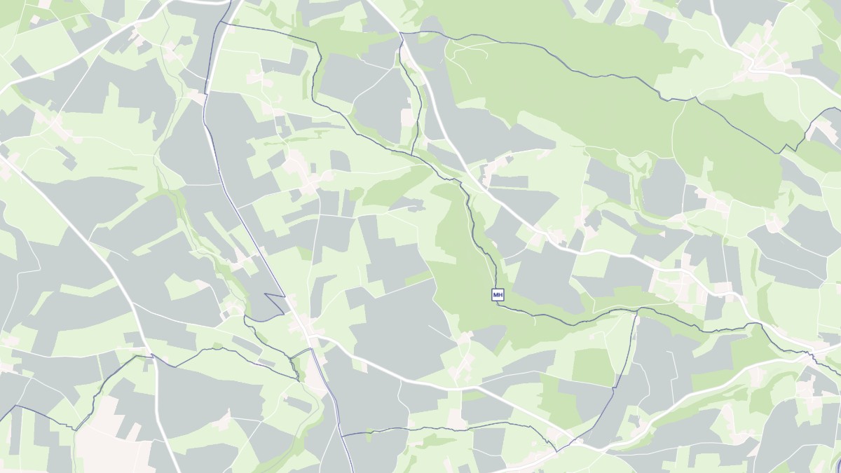 Aperçu cartographique de Cauville, centré sur la commune