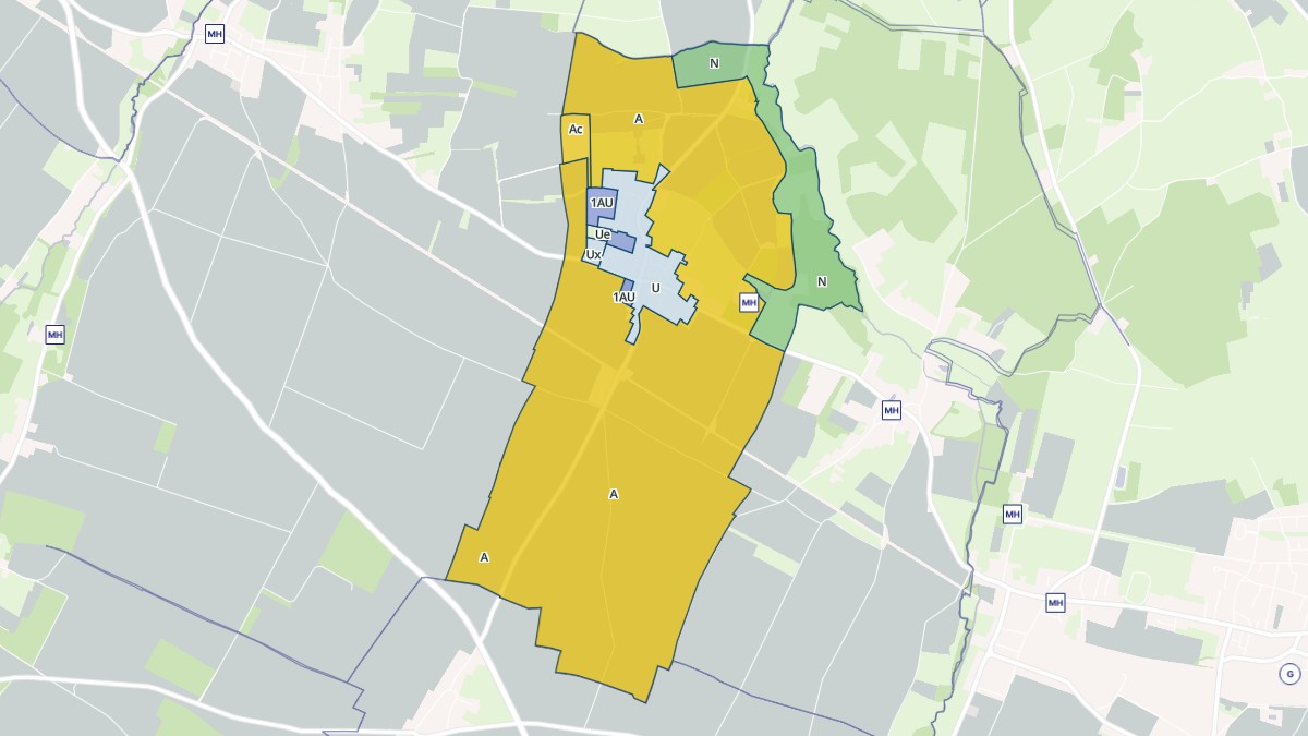 Aperçu cartographique de Cesny-aux-Vignes, centré sur la commune