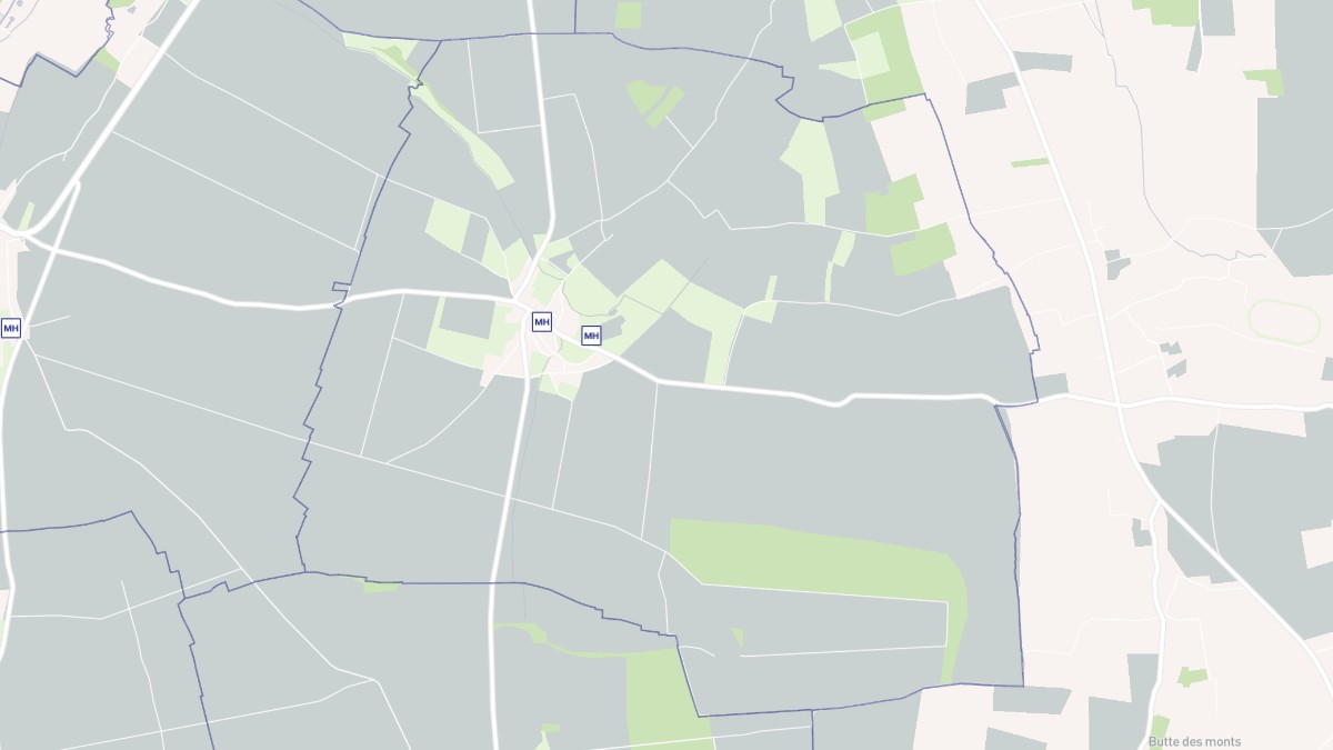 Aperçu cartographique de Courcy, centré sur la commune
