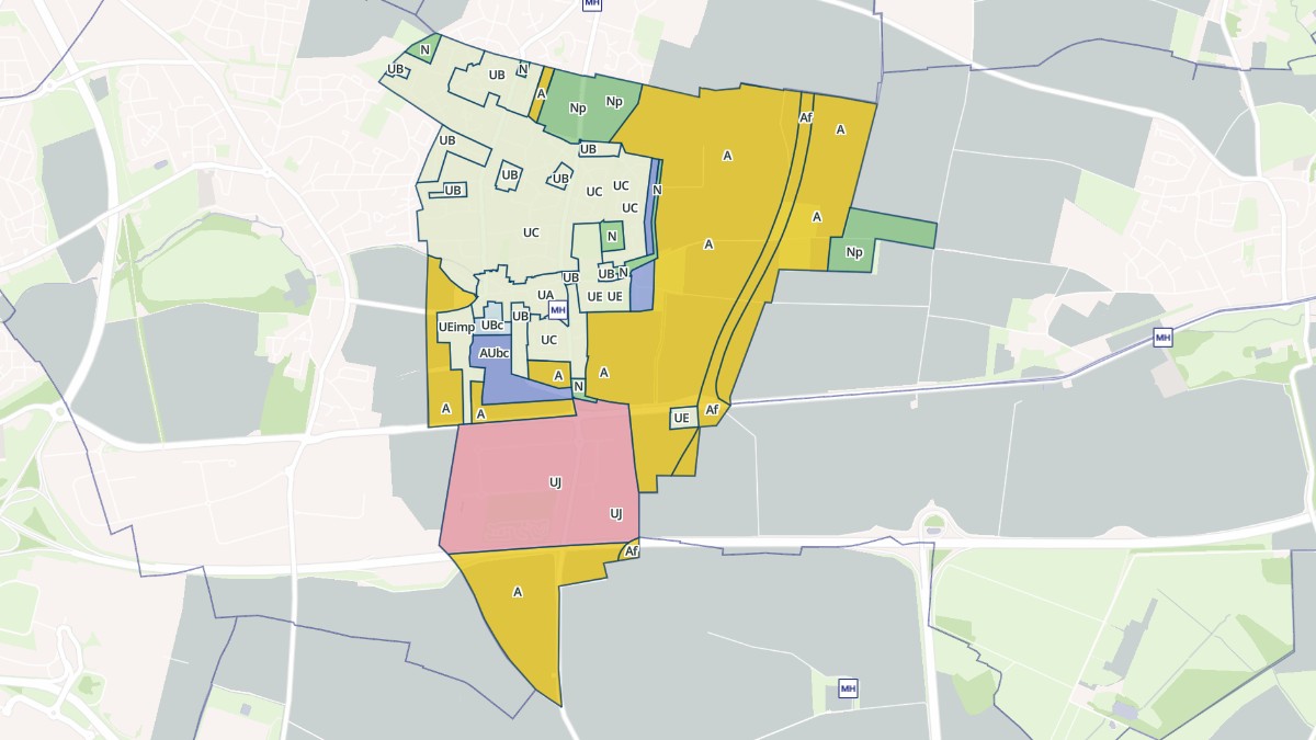 Aperçu cartographique de Démouville, centré sur la commune