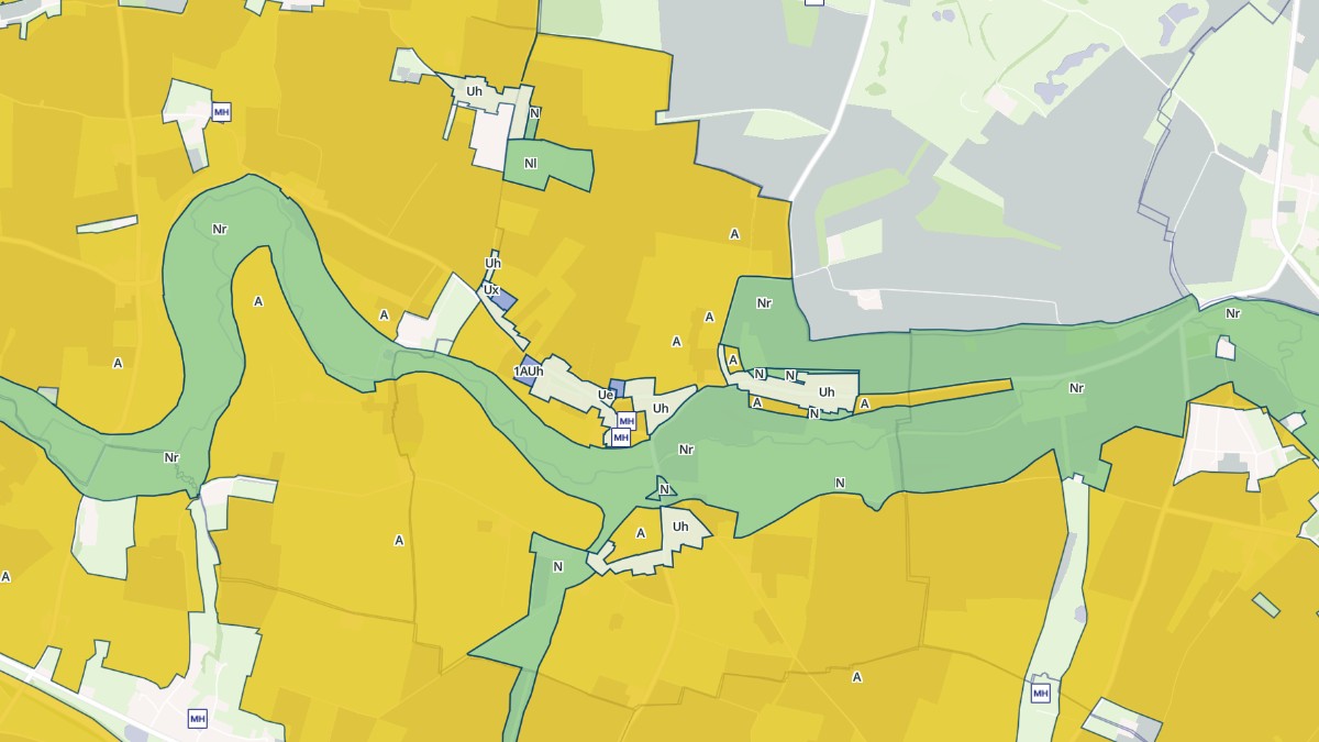 Aperçu cartographique de Étréham, centré sur la commune