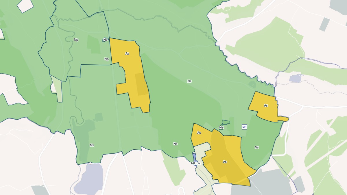Aperçu cartographique de Fierville-les-Parcs, centré sur la commune