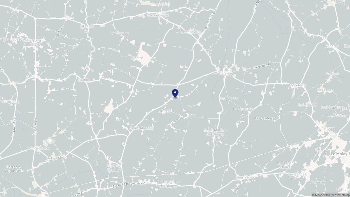 Aperçu cartographique de La Folie, centré sur la commune