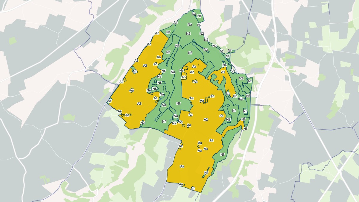 Aperçu cartographique de La Folletière-Abenon, centré sur la commune