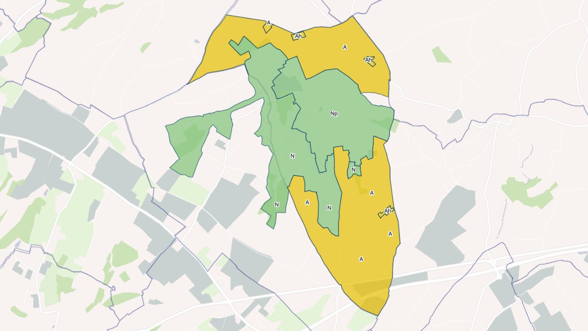 Aperçu cartographique de Glanville, centré sur la commune