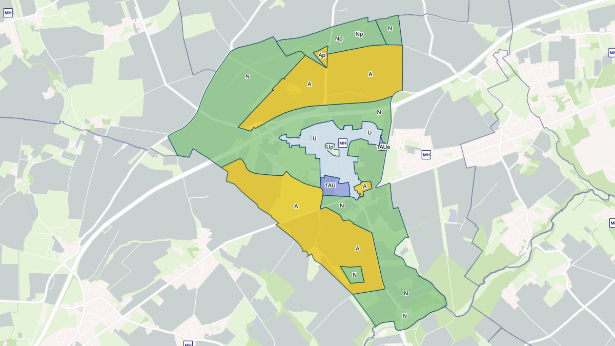 Aperçu cartographique de Grainville-sur-Odon, centré sur la commune