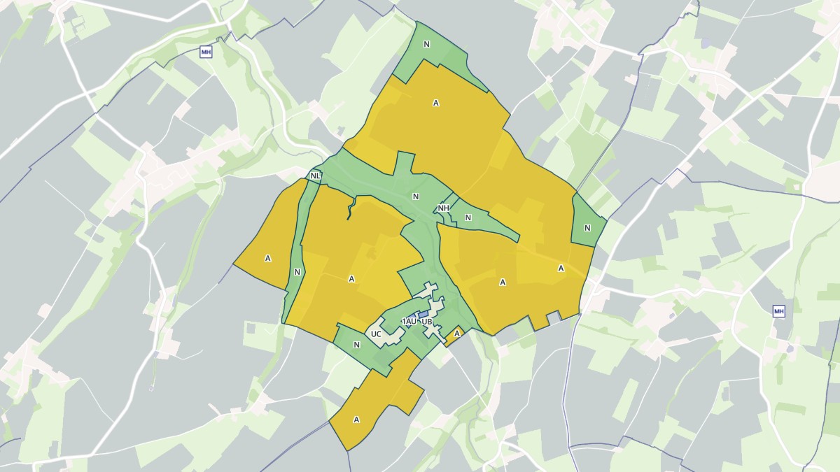 Aperçu cartographique de Maisoncelles-sur-Ajon, centré sur la commune