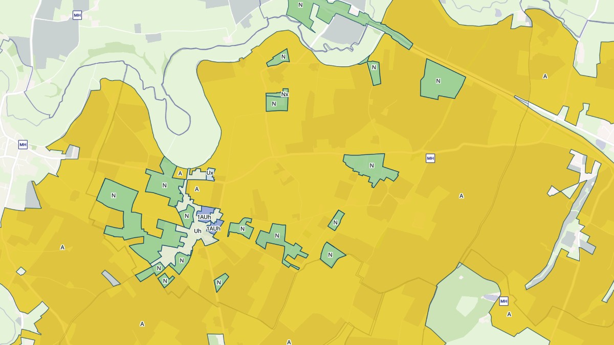 Aperçu cartographique de Mandeville-en-Bessin, centré sur la commune