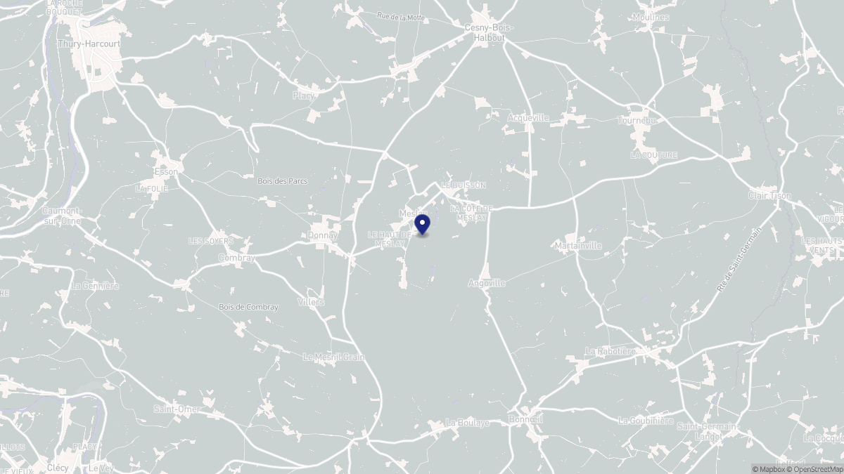 Aperçu cartographique de Meslay, centré sur la commune