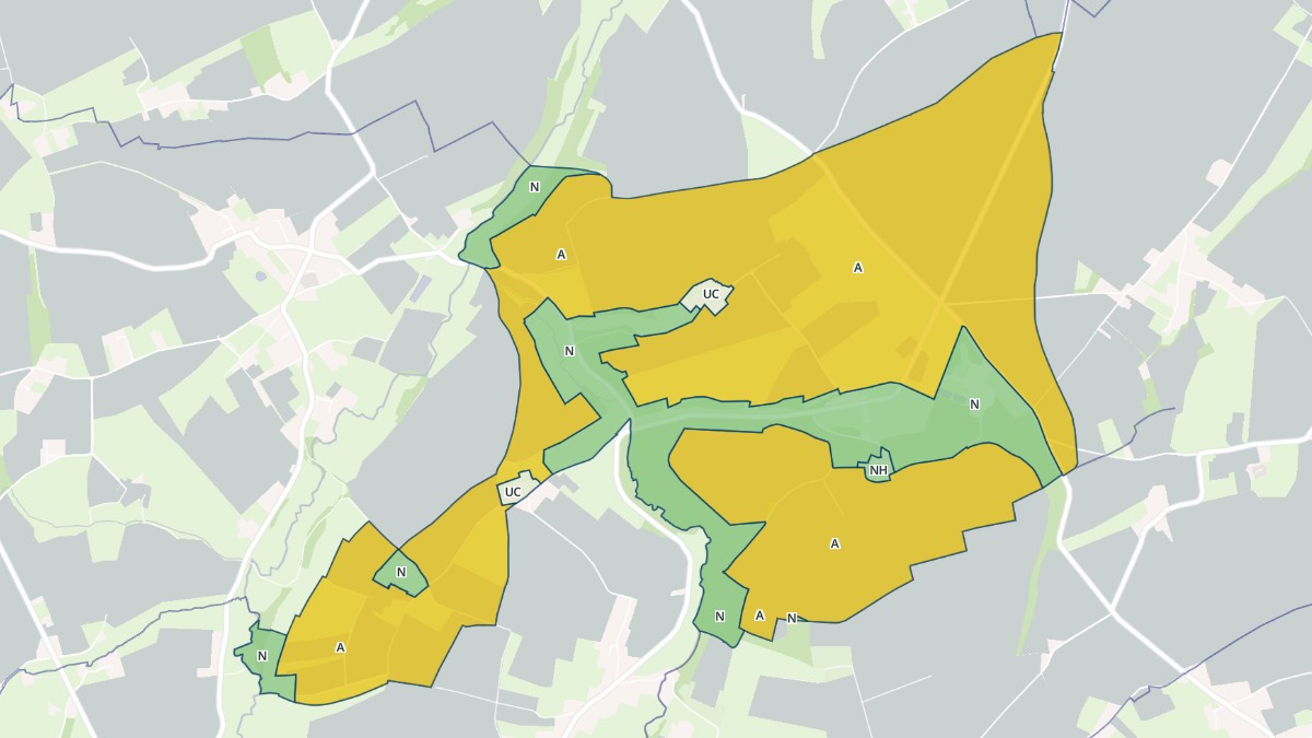 Aperçu cartographique de Le Mesnil-au-Grain, centré sur la commune