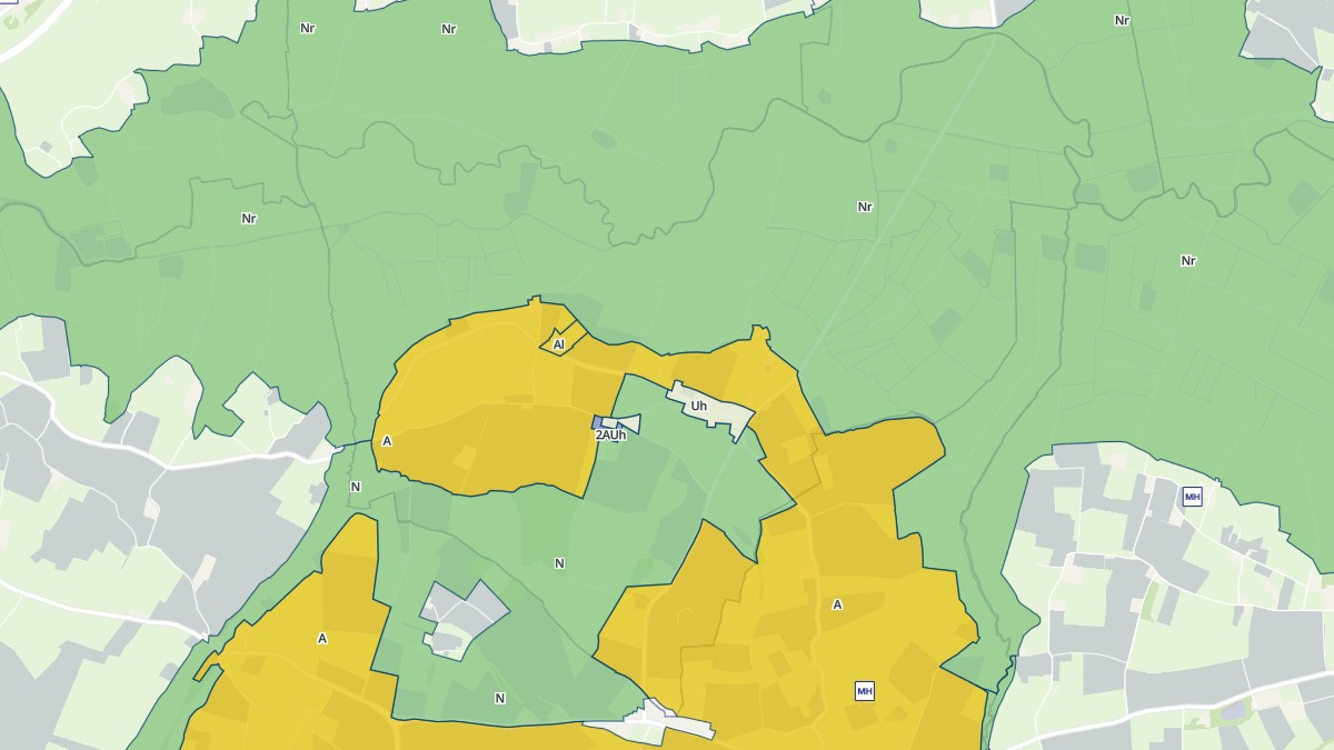 Aperçu cartographique de Monfréville, centré sur la commune