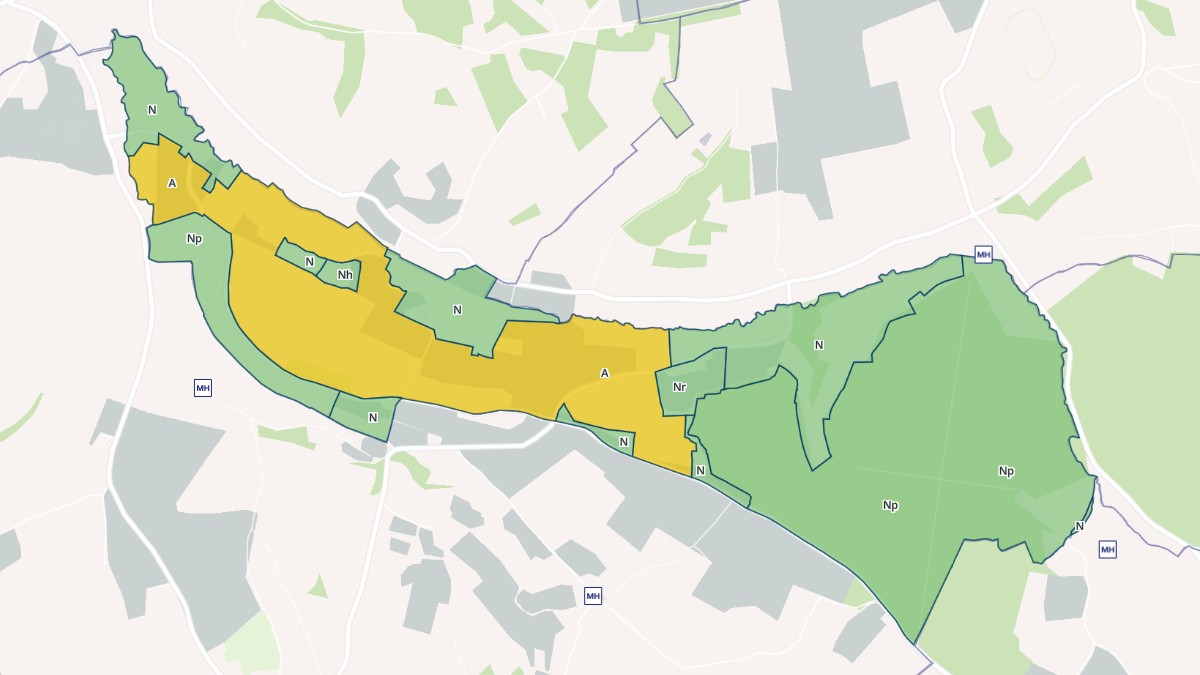 Aperçu cartographique de Montreuil-en-Auge, centré sur la commune