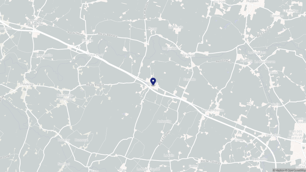 Aperçu cartographique de Mosles, centré sur la commune