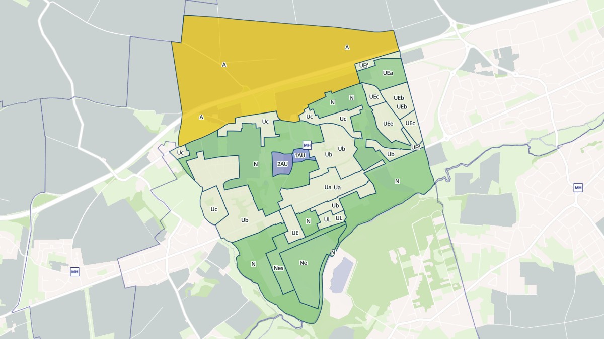 Aperçu cartographique de Mouen, centré sur la commune