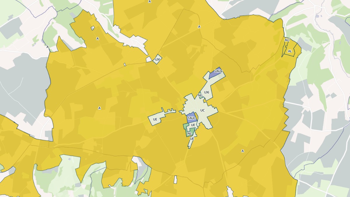 Aperçu cartographique de Moyaux, centré sur la commune