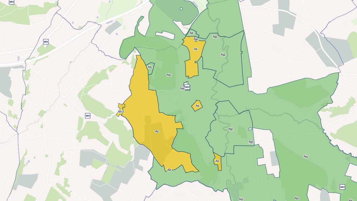 Aperçu cartographique de Pierrefitte-en-Auge, centré sur la commune