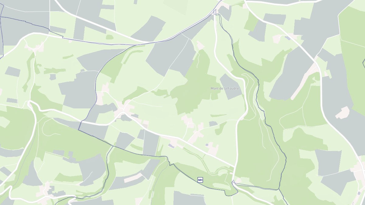 Aperçu cartographique de La Pommeraye, centré sur la commune
