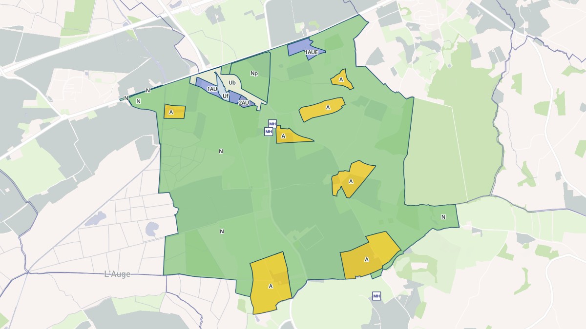 Aperçu cartographique de Putot-en-Auge, centré sur la commune