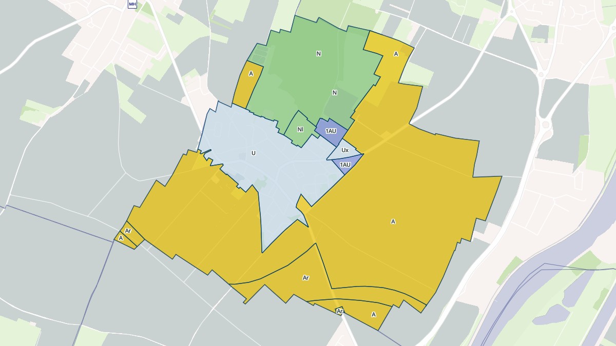 Aperçu cartographique de Saint-Aubin-d'Arquenay, centré sur la commune