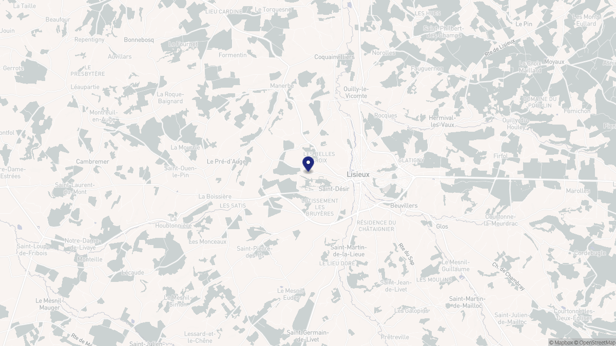 Aperçu cartographique de Saint-Désir, centré sur la commune