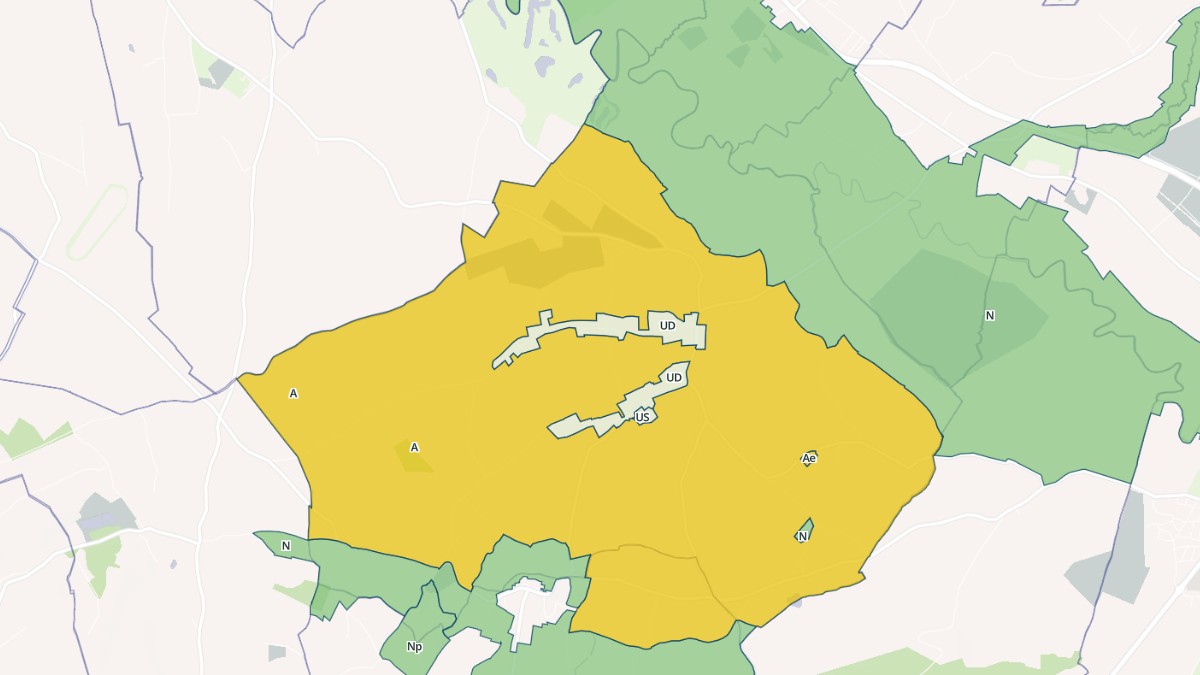 Aperçu cartographique de Saint-Étienne-la-Thillaye, centré sur la commune
