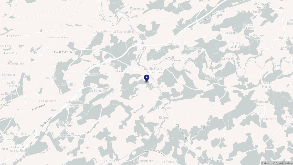 Aperçu cartographique de Sainte-Marie-Outre-l'Eau, centré sur la commune
