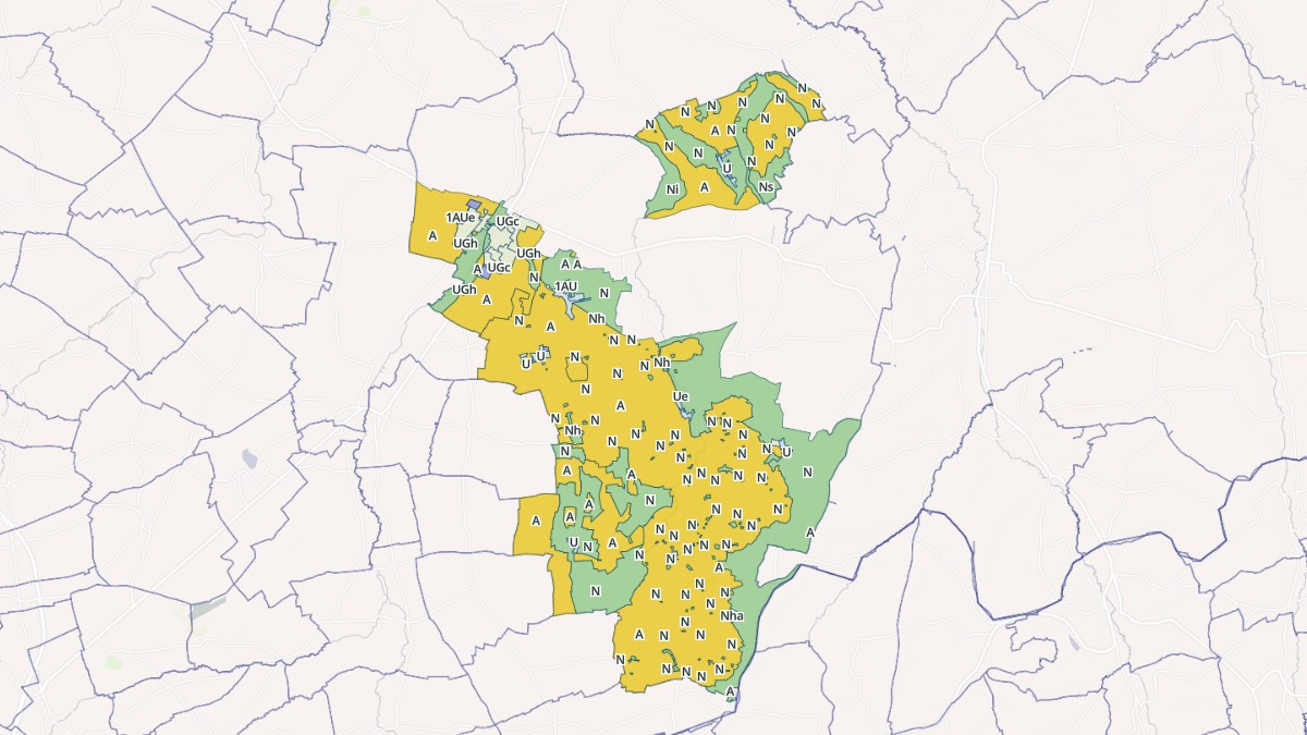 Aperçu cartographique de Saint-Pierre-en-Auge, centré sur la commune