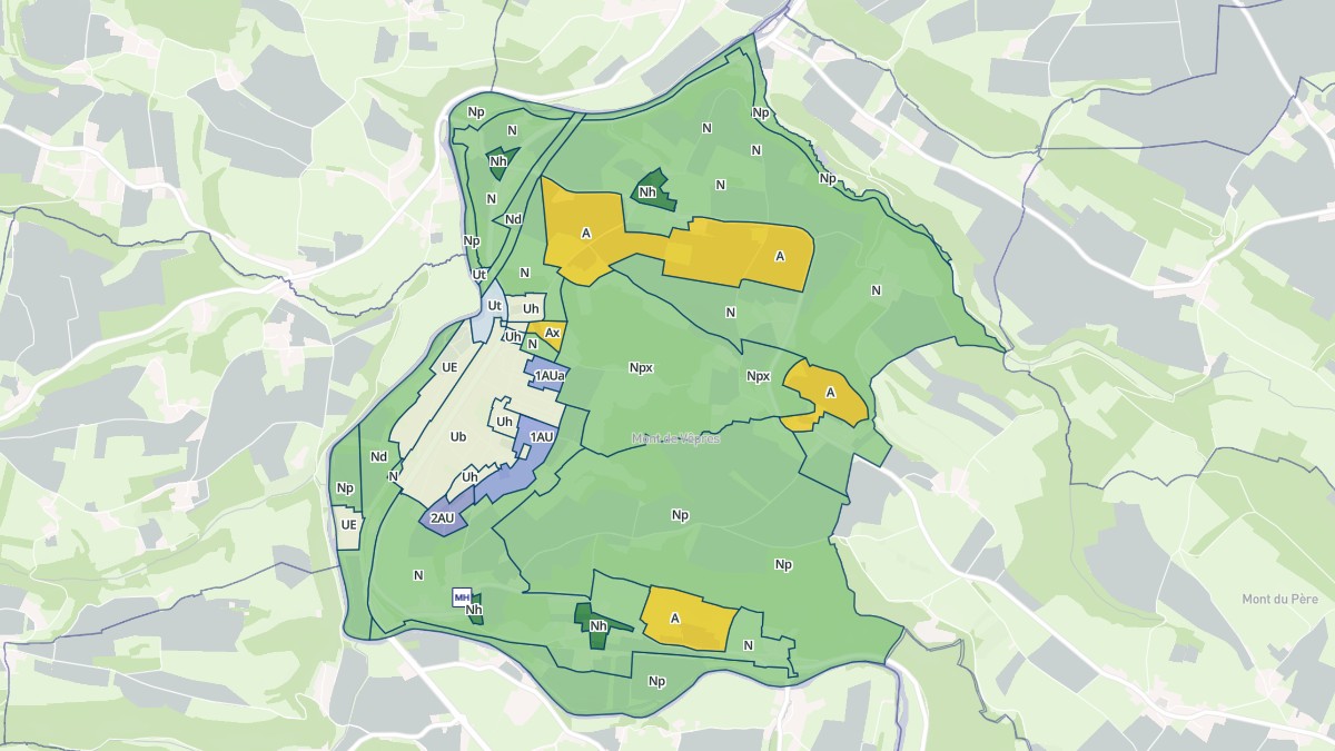 Aperçu cartographique de Saint-Rémy, centré sur la commune