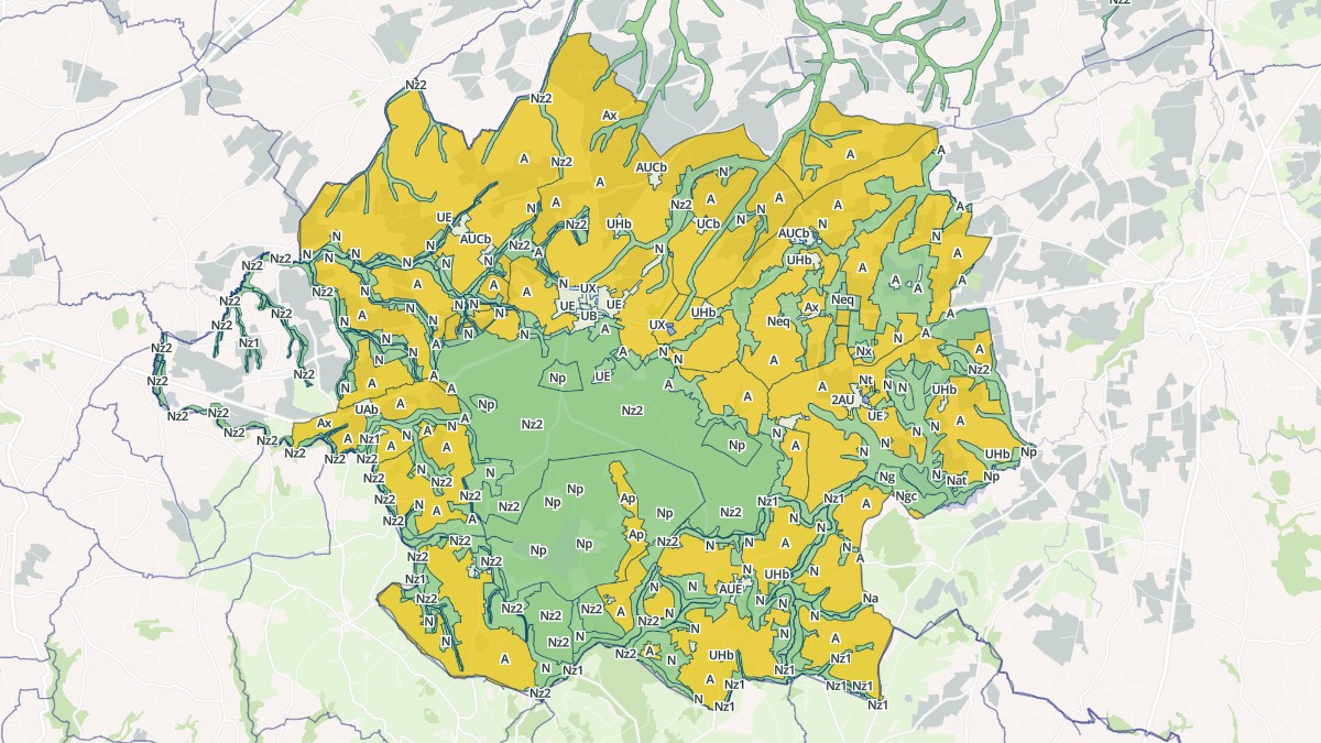 Aperçu cartographique de Noues de Sienne, centré sur la commune