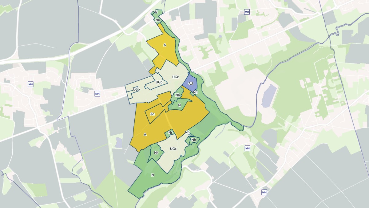 Aperçu cartographique de Tourville-sur-Odon, centré sur la commune