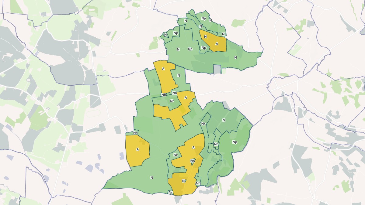 Aperçu cartographique de Victot-en-Auge, centré sur la commune