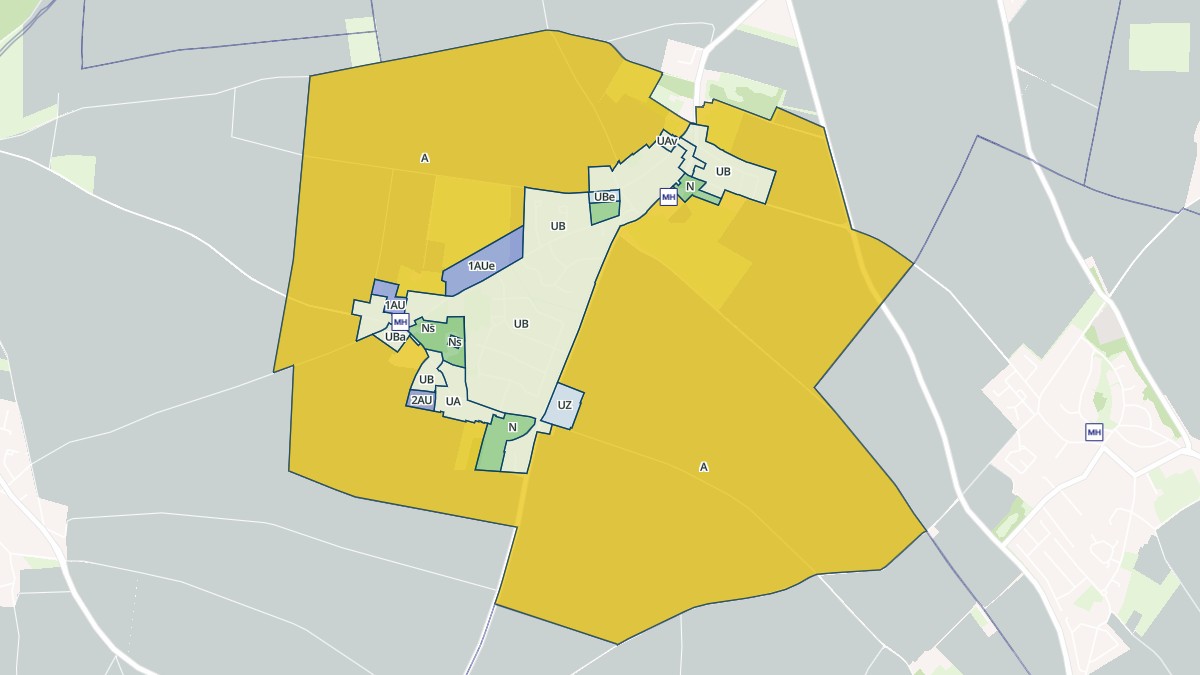 Aperçu cartographique de Villons-les-Buissons, centré sur la commune