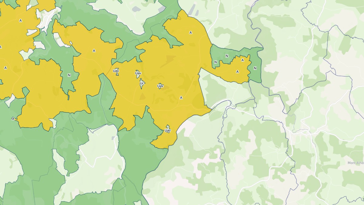 Aperçu cartographique de Anterrieux, centré sur la commune