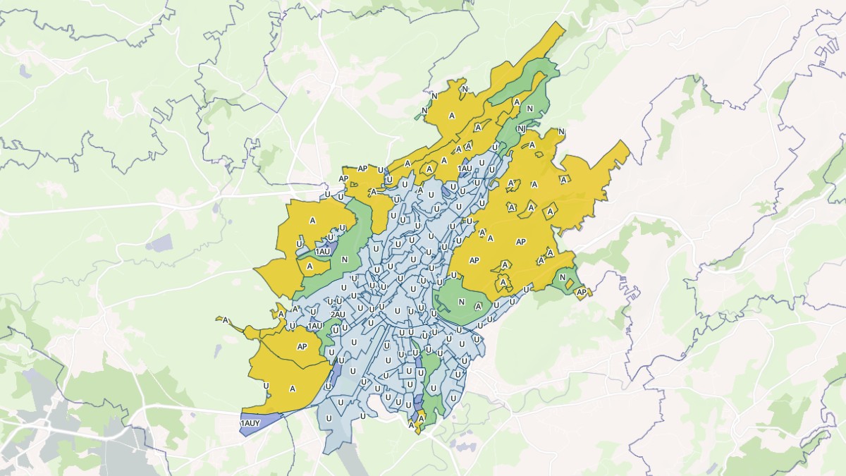 Aperçu cartographique de Aurillac, centré sur la commune
