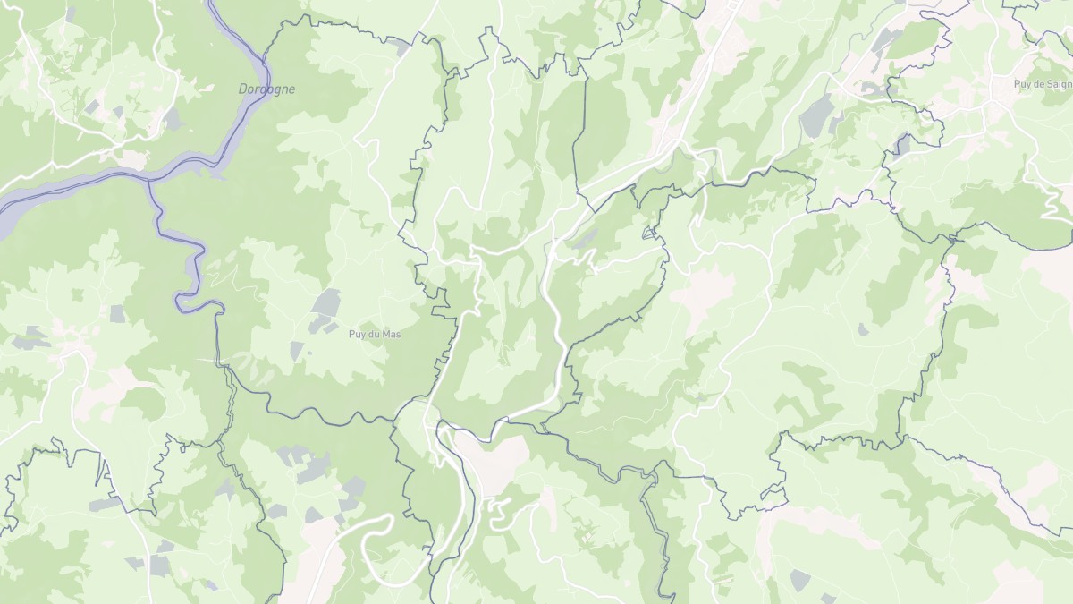 Aperçu cartographique de Bassignac, centré sur la commune
